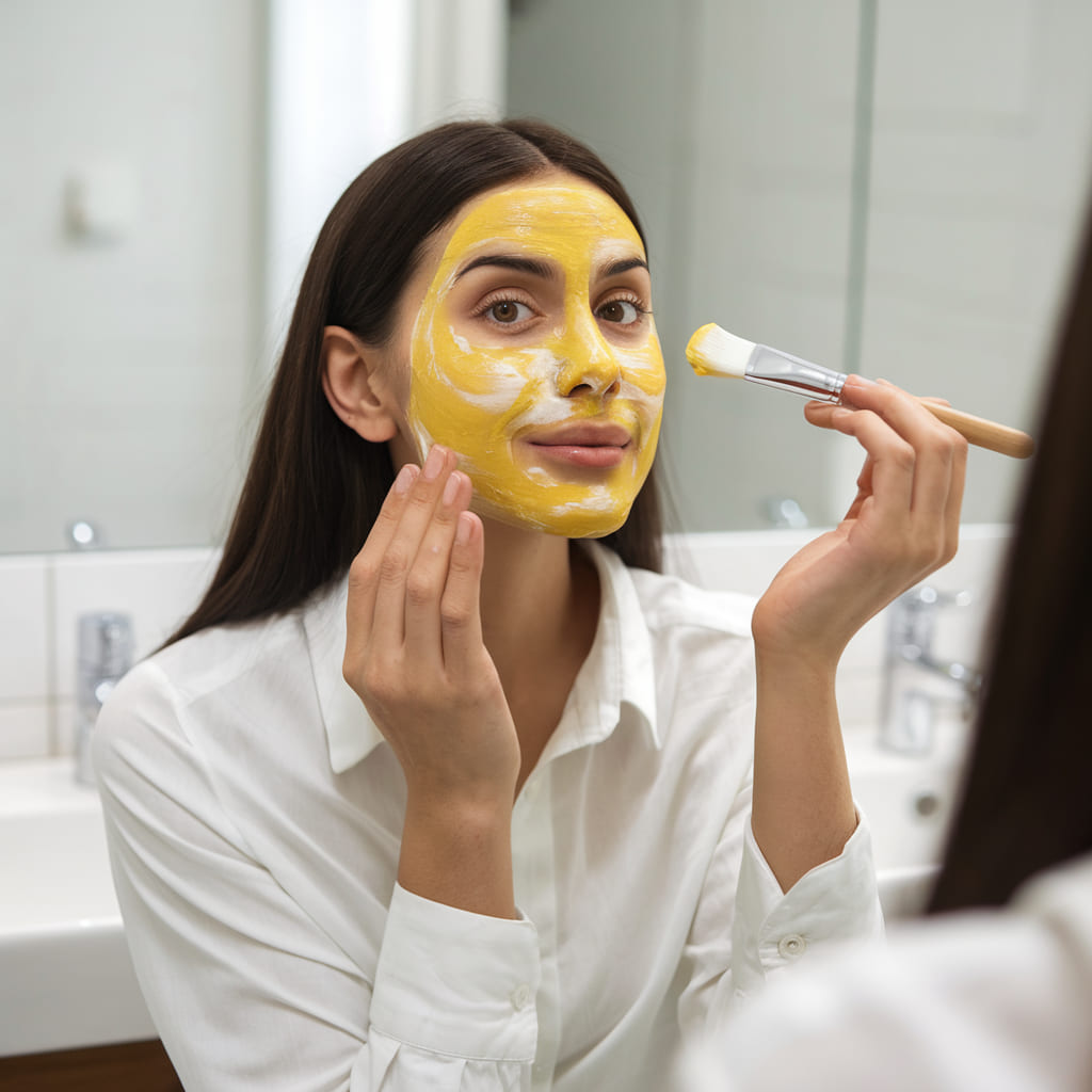 Turmeric and Nivea Cream Brightening Mask

