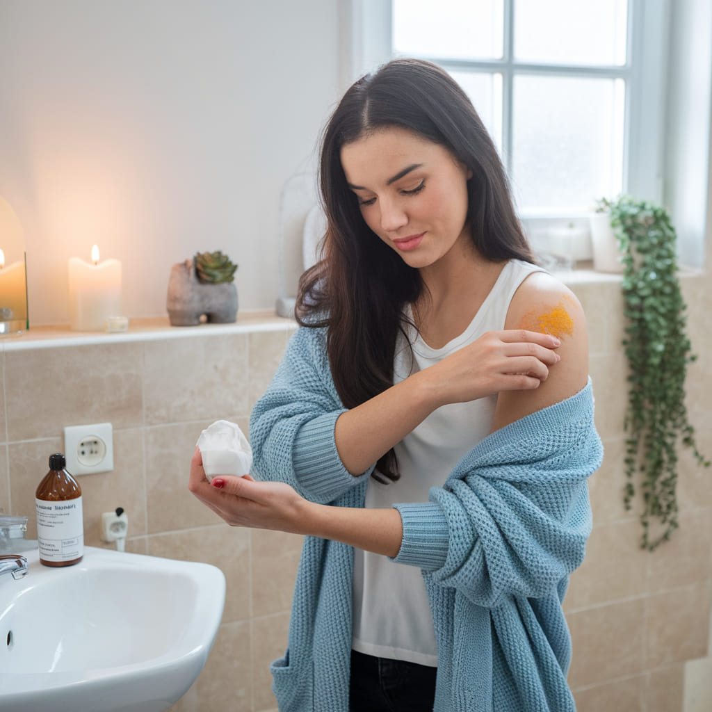 Turmeric and Nivea Cream Soothing Body Lotion
