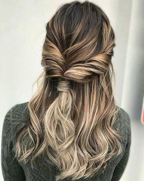 Twisted Half Up Half Down