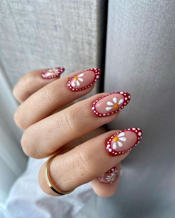 Unique Flower Manicure