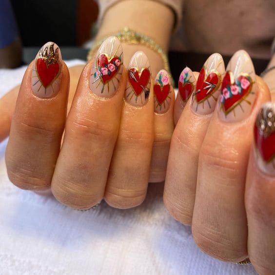 Unique Heart Nail Designs2