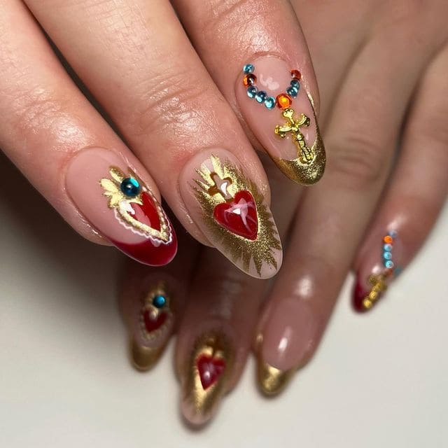 Unique Heart Nail Designs