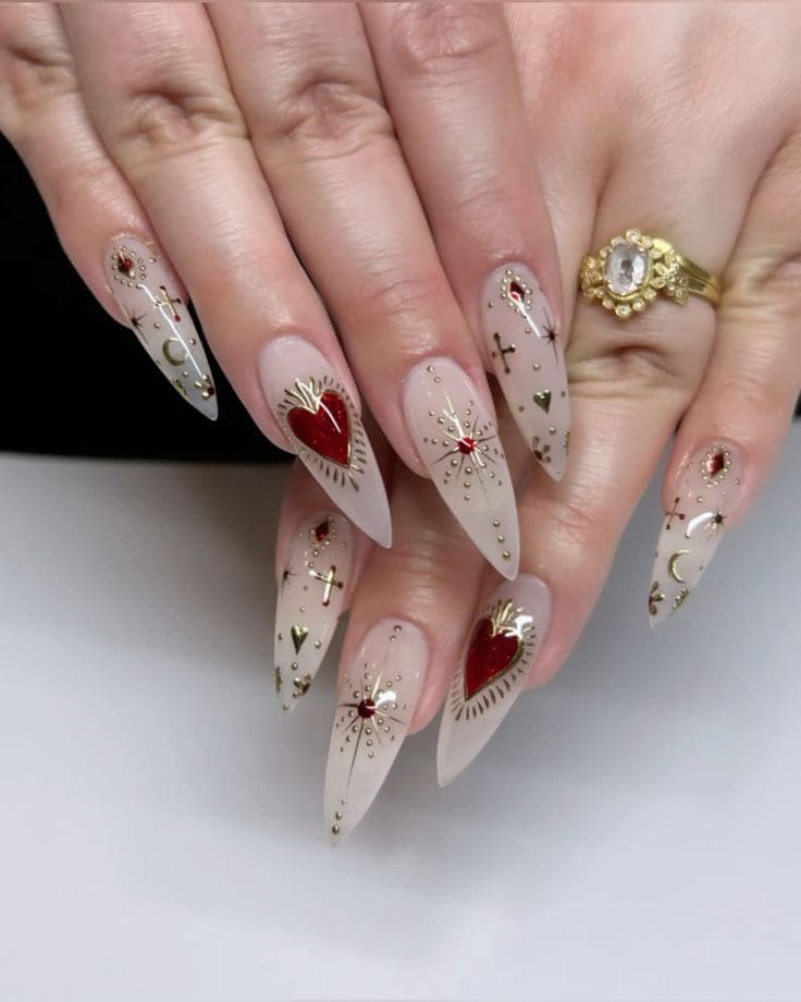 Unique Heart Nail Designs6