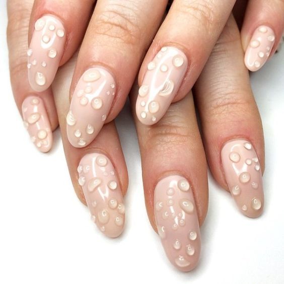 Unique Water Droplet Nail Art