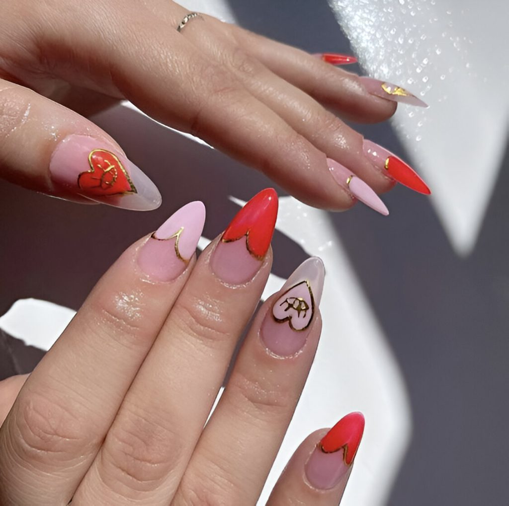 Valentine's Day French Tips