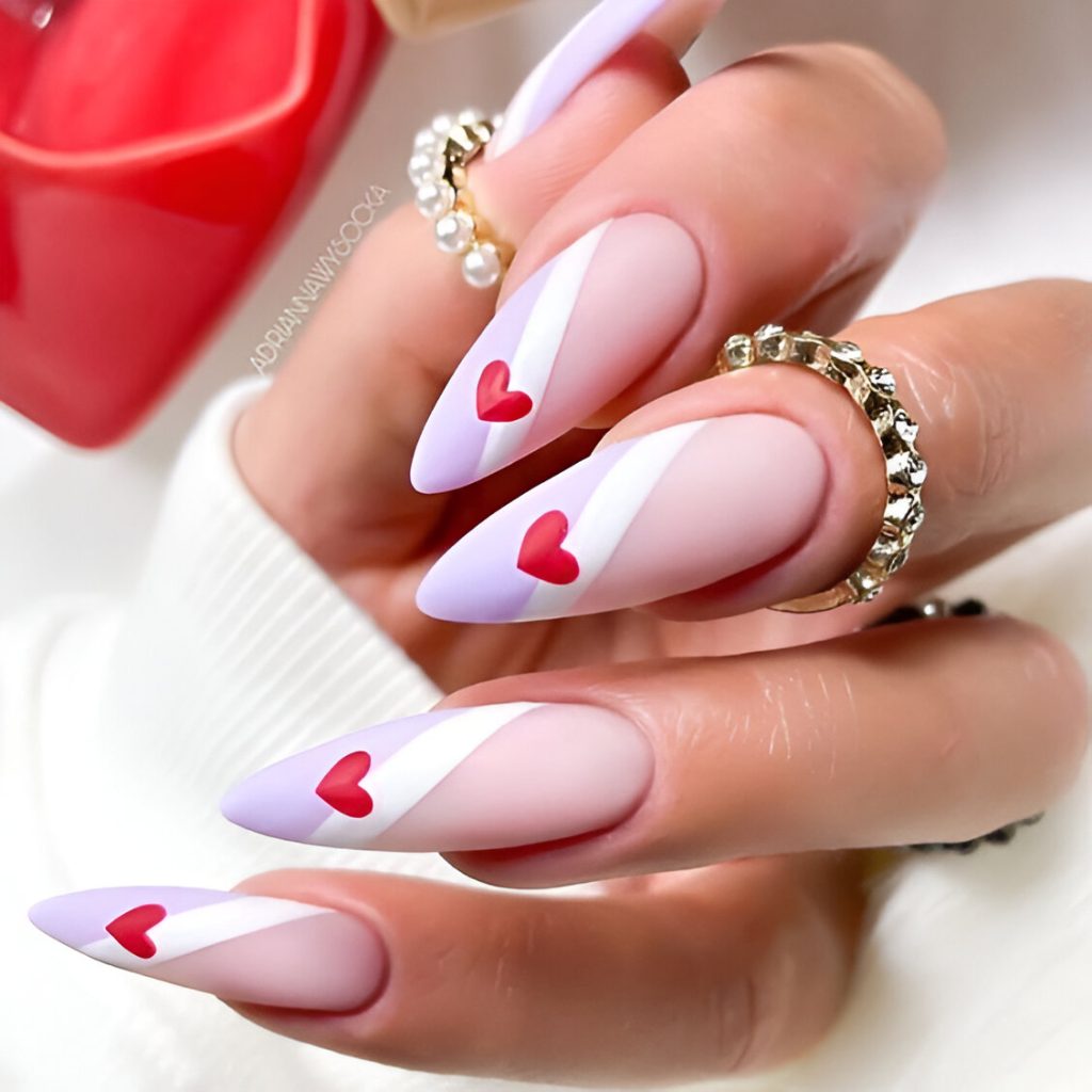 Valentine's Day French Tips