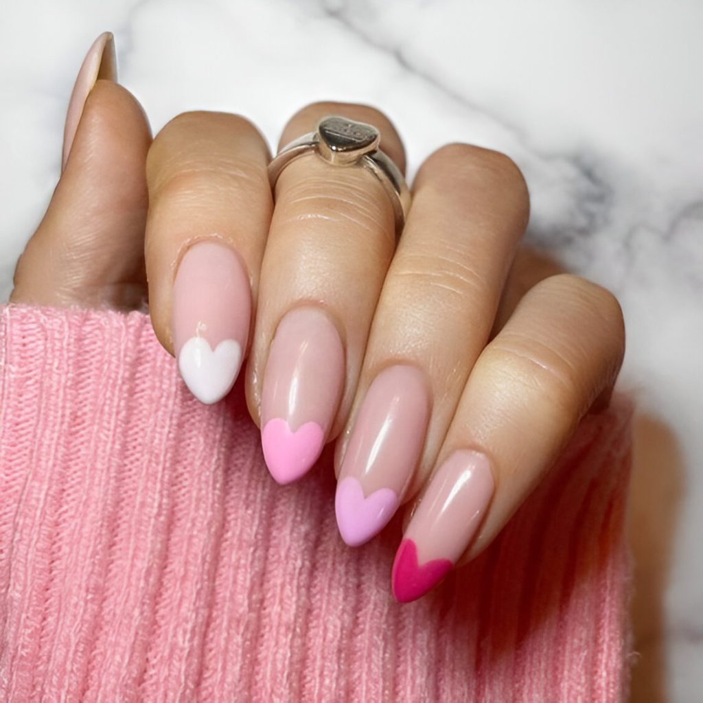 Valentine's Day French Tips