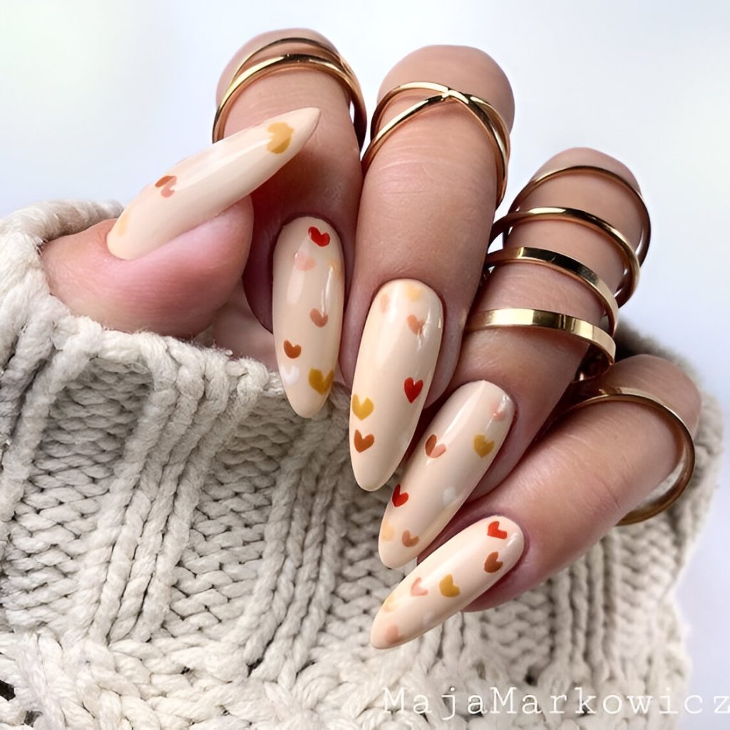 Valentine's Day Manicures With Hearts