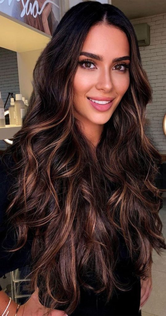 Wavy Black And Blonde Balayage