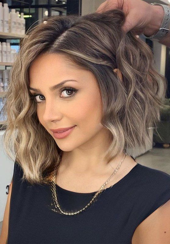 Wavy Bob With Light Ash Brown Hair