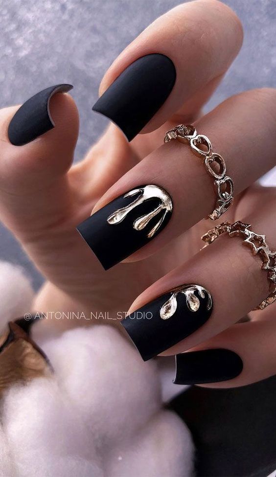  White And Black Nail Designs