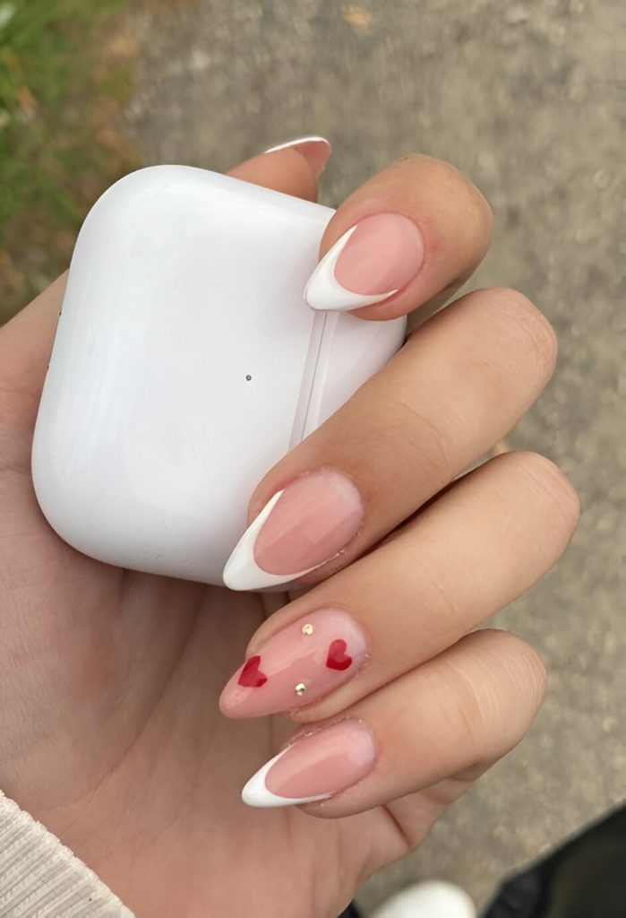  White Heart Nail Designs
