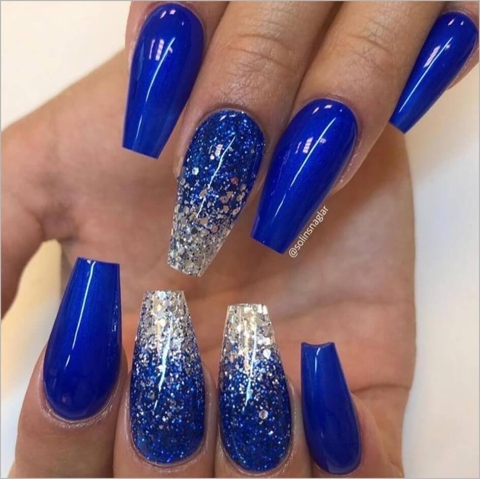  White Nail Designs With Glitter