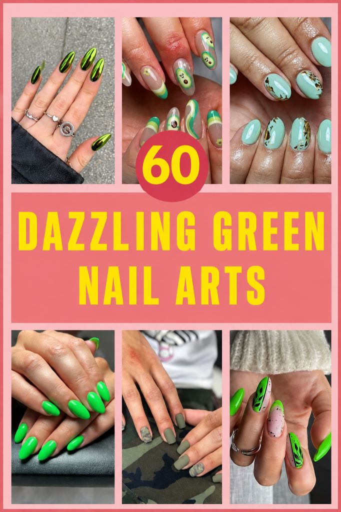 60 Green Nail Arts As Your Sign To Get A New Manicure