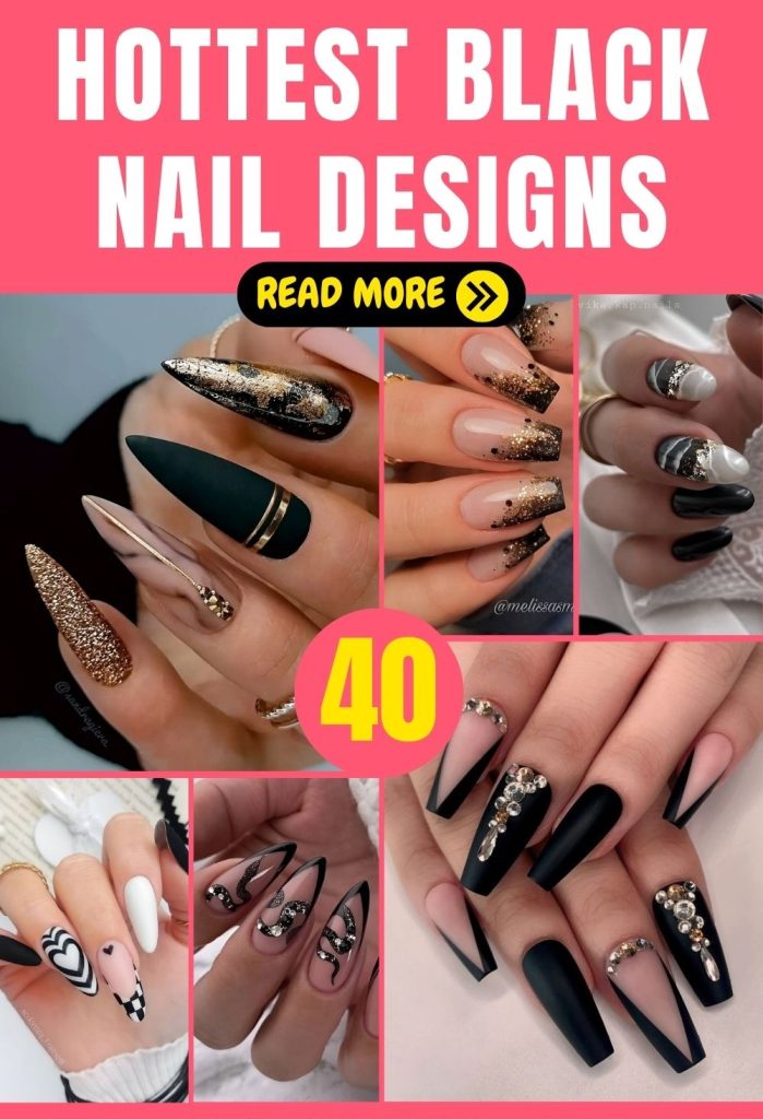  Hottest Black Nail Designs