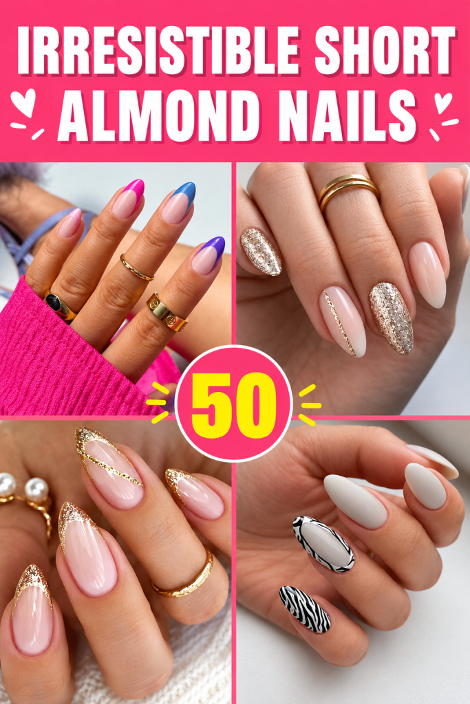 50 Irresistible Short Almond Nails To Glam You Up Instantly