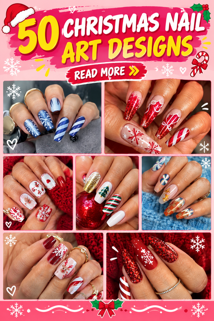 50 Christmas Nail Art Designs To Copy On Your Merry Holiday