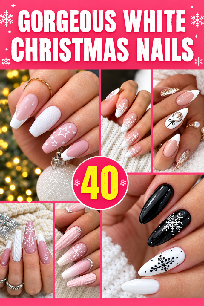 40 Drop-Dead Gorgeous White Christmas Nails Ladies Need ASAP