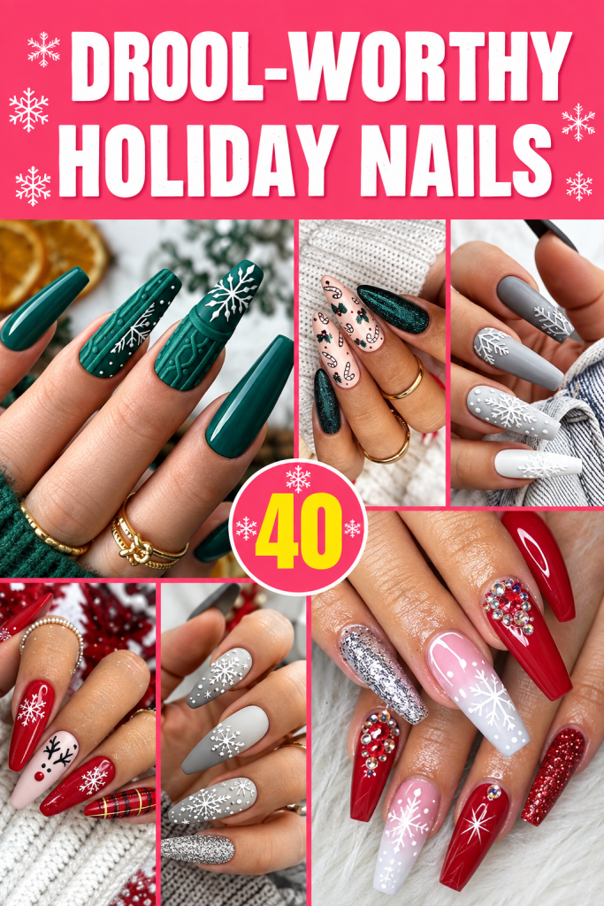 40 Drool-Worthy Holiday Nails To Make You Shine At Every Party