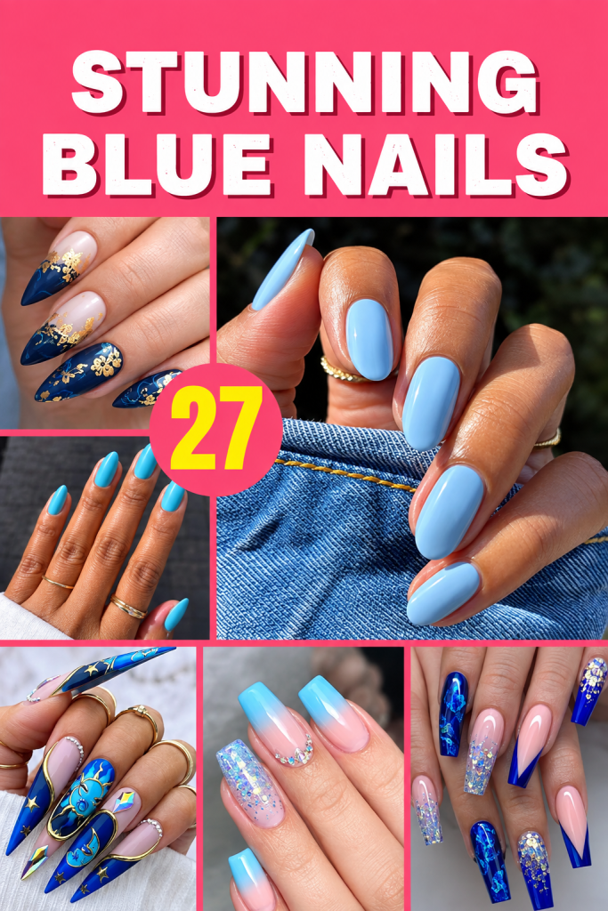 27 Stunning Blue Nails To Inspire Your Future Mani Makeover