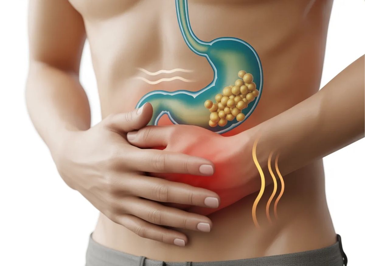 Gas Pain You Shouldn't Ignore: Causes, Trapped Gas, and What It Might Mean Almost everyone has felt it at some point. A sudden discomfort in the belly. A tight, bloated feeling that seems to build out of nowhere. Sometimes it's mild and fades quickly. Other times it turns sharp and hard to ignore. For many people, the same question pops up right away: is this just normal digestion, or is it something more? That's the strange thing about gas pain, it's familiar, yet still unpredictable. What makes it confusing is how intense it can feel even though the cause is often something pretty ordinary. Sometimes it feels like pressure building in the stomach. Other times it can mimic something more serious, causing worry that isn't always warranted. Making sense of gas pain means understanding how gas forms in the digestive system, why it sometimes gets stuck, and how the body reacts when it can't move freely. It also means knowing when gas is simply normal, and when it might be signaling something else. What Is Gas Pain and Why Does It Happen Gas is a normal, unavoidable part of digestion. As food moves through the digestive tract, enzymes and gut bacteria break it down, and in the process, gases like hydrogen, methane, and carbon dioxide are naturally produced. Most of the time, the body handles this efficiently, moving gas through the intestines and releasing it without much notice. But this balance isn't always steady. When gas builds up faster than it can be released, or gets stuck in certain spots along the digestive tract, pressure starts to build. That pressure is what causes gas pain. Unlike other kinds of discomfort, it isn't from injury or inflammation, it comes from the intestinal walls physically stretching as gas accumulates. How it feels depends on where the gas sits. It might show up as: a dull pressure in the abdomen a sharp or cramping pain a shifting discomfort that moves across the stomach What stands out about trapped gas pain is how it builds. Rather than hitting suddenly and fading fast, it tends to grow gradually until it becomes genuinely uncomfortable. What Causes Gas in the Digestive System Knowing what causes gas is key to understanding why discomfort shows up in the first place. Gas itself is just a normal byproduct of how the body handles food. What actually matters is how much gas gets produced, how it moves, and whether it gets stuck. Gas forms in two main ways. One is swallowed air, which happens more often than most people realize, especially during everyday things like eating, drinking, or talking. The other is internal production. Once food reaches the large intestine, bacteria break it down, and gas is a natural result. Several things can increase how much gas gets produced or held onto in the body, including: Foods that are harder to digest, like beans, lentils, and certain vegetables, which produce more gas as they break down Dairy products, especially for people with lactose intolerance, where digestion stays incomplete and generates more gas Carbonated drinks, which add extra gas directly into the digestive system Diet is only part of the story, though. Eating habits also affect how much air gets swallowed and how smoothly digestion goes. For instance: eating too fast can mean swallowing more air along with food chewing gum can pull extra air into the stomach drinking through a straw can increase air intake without you noticing Most of the time, gas moves through the digestive system without causing any trouble. The body releases it naturally, and the whole process goes largely unnoticed. Problems start when gas builds up or gets stuck, slowing things down and raising internal pressure. That's when gas pain kicks in. The discomfort isn't from the gas itself, it's from how the gas interacts with the digestive system. When it can't move freely, it creates tension the body reacts to, producing the bloating or pressure sensations many people recognize. Trapped Gas Pain: Why It Feels So Intense Trapped gas pain can feel surprisingly strong, even alarming at times. That's because the digestive system is quite sensitive to pressure. When gas gets trapped in the intestines, it stretches the walls of the digestive tract, and that stretching sets off nerves that signal discomfort or pain. Unlike most other pain, trapped gas pain tends to shift location. It can move from one part of the abdomen to another as the gas travels through the intestines. How intense the pain feels doesn't necessarily reflect how serious the situation is. It really reflects how sensitive the digestive system is to changes in pressure. In most cases, once the gas is released, the pain eases quickly. Gassy Stomach: When Bloating and Pressure Build Up A gassy stomach is usually described as a feeling of fullness, tightness, or swelling in the belly, though the experience differs from person to person. For some, it's mild pressure that comes and goes. For others, it creates a real sense of expansion, like the stomach is stretched out or heavier than usual. This feeling develops when gas builds up faster than the body can move or release it. Normally, gas travels through the digestive system and gets expelled with barely any awareness. But when that movement slows down or becomes less efficient, gas starts piling up. As pressure rises, the abdomen can feel distended, and even small movements can feel more uncomfortable. A gassy stomach is often temporary, especially when it's tied to a specific meal or eating pattern. But when it happens often, it can become more than a passing annoyance. Repeated episodes may point to the digestive system struggling to process certain foods, or gas not moving through as smoothly as it should. Sometimes dietary habits play an obvious role, especially when certain foods consistently bring on the sensation. Other times, it reflects how the body handles digestion overall, including how fast food breaks down and how the gut manages gas production. Understanding this sensation matters because it often shows up before more noticeable gas pain develops, making it an early signal worth paying attention to rather than brushing off. Excessive Gas: When It Happens Too Often Gas is normal, but excessive gas can mean something in the digestive process is out of balance. Some people naturally produce more gas than others. Still, when it becomes frequent, uncomfortable, or disruptive, it's worth taking a closer look. Common reasons behind excessive gas include: difficulty digesting certain foods imbalances in gut bacteria eating patterns that increase air swallowing In these cases, the concern isn't just that gas is present, it's how often it shows up and how much it affects daily comfort. What Is Excessive Gas a Sign Of A common question people have is what excessive gas actually signals. While gas is a normal part of digestion, how often it happens, how intense it is, and what pattern it follows can offer real clues about what's going on in the body. In many cases, excessive gas simply comes down to diet or eating habits. Certain foods are harder to break down and naturally produce more gas during digestion. Eating quickly, swallowing air, or eating large meals can add to gas production too. But when gas becomes persistent or noticeably different from what's typical, it may point to the digestive system reacting to something more specific. Food intolerances are a common culprit. Lactose intolerance, for example, can prevent dairy from being properly digested, leading to more gas, bloating, and discomfort. Sensitivity to certain carbohydrates can have a similar effect, causing the body to produce more gas during digestion. Other digestive conditions can play a role too. Disorders like irritable bowel syndrome (IBS) can affect how the intestines process food and move gas along, making symptoms show up more often or feel more uncomfortable. In these cases, gas isn't really the core problem, it's more a reflection of how the digestive system is functioning overall. The key is looking at the bigger pattern. Occasional gas is completely normal, but when it becomes persistent, comes with pain, or shows up alongside other symptoms like changes in bowel habits, it's worth paying closer attention. Bad Gas: When It Feels Unusual or Concerning The phrase "bad gas" usually describes gas that feels especially uncomfortable or out of the ordinary. This can involve: stronger or more frequent discomfort unusual odors changes in digestive patterns These experiences are often harmless, but they can still feel worrying, especially if they show up suddenly. Most of the time, bad gas ties back to dietary changes or a temporary digestive imbalance. Still, changes that stick around shouldn't be ignored. How Gas Pain Affects Daily Life Even though gas pain is usually temporary, its effects can linger beyond the moment it happens. Even mild discomfort can make ordinary activities feel harder than they should. Sitting for a while, focusing on a task, or even relaxing can feel uncomfortable when pressure builds in the abdomen. For some people, this discomfort leads to small but real changes in behavior. They may start avoiding certain foods, eating more carefully, or steering clear of social situations built around meals. These shifts often happen gradually, sometimes without the person fully realizing why, simply because the body has learned to link certain patterns with discomfort. Over time, these changes can shape daily routines. Meals may feel less enjoyable, and attention can shift toward managing symptoms rather than just going about normal life. Gas pain itself usually isn't serious, but its repeated presence can chip away at comfort, confidence, and overall quality of life. Understanding what's behind gas pain is an important step toward reducing its effect. When triggers are identified and managed well, it becomes easier to feel like yourself again and move through everyday situations more comfortably. How to Relieve Gas Pain Relieving gas pain usually comes down to helping gas move more freely through the digestive system instead of letting it stay trapped. Once gas can pass naturally, pressure drops and discomfort tends to ease fairly quickly. Simple physical changes can make a real difference. Gentle movement, like walking, encourages the intestines to contract and helps push gas along. Even light activity can kickstart this natural movement, making it easier for the body to release built-up gas. Body position matters too. Shifting posture can help move trapped gas and ease discomfort. These small adjustments often bring gradual relief without needing anything more complicated. Staying hydrated helps as well. Getting enough fluids supports digestion and keeps things moving efficiently, which can stop gas from building up in the first place. Together, these approaches work by supporting the body's own natural processes. Instead of forcing a quick fix, they help restore balance in the digestive system so gas pain can ease more comfortably over time. How to Prevent Gas Pain Preventing gas pain takes more than just avoiding certain foods, it means understanding your personal triggers and keeping the digestive system balanced day to day. Gas buildup often reflects how food is processed, how quickly it's eaten, and how consistent your everyday habits are. Some of the most effective preventive habits include: eating slowly and chewing thoroughly, which reduces how much air gets swallowed during meals noticing which foods repeatedly cause discomfort and adjusting portions or frequency instead of cutting them out entirely eating a balanced diet that supports digestion, including fiber and a variety of whole foods These changes might seem small, but they influence how much gas gets produced and how easily it moves through the digestive system. Consistency matters most. Occasional tweaks might help short-term, but lasting improvement usually comes from steady habits over time. When eating patterns, hydration, and food choices stay consistent, the digestive system tends to function more efficiently. By recognizing triggers and making gradual adjustments, it becomes possible to lower the chances of gas building up and keep gas pain from becoming a recurring issue. Conclusion Making sense of gas pain starts with a basic understanding of how the digestive system works and how the body reacts when gas builds up. Gas is a natural part of digestion, but when it accumulates or moves slowly through the intestines, it can create pressure that leads to noticeable symptoms. By understanding the common causes and recognizing patterns in how symptoms show up, it becomes easier to manage things effectively. Small changes in eating habits, movement, and lifestyle can often reduce both how often symptoms happen and how intense they feel. Awareness makes a real difference. When the body's signals are better understood, it becomes possible to respond calmly instead of with worry or uncertainty. Over time, that understanding helps restore comfort and confidence in everyday life. FAQs Why can gas pain feel so intense, even though it's not dangerous? Gas pain can feel surprisingly intense because it involves pressure building inside sensitive parts of the digestive tract. The intestines are lined with nerves that react strongly when stretched, so even a normal amount of gas can cause real discomfort once it gets trapped. This pressure can mimic other kinds of pain, like muscle strain or even more serious conditions, which is why it often feels scarier than it actually is. Once the gas moves or gets released, the pressure drops and the pain usually improves quickly. Why does trapped gas seem to move around the stomach? Trapped gas pain often feels like it shifts location because the gas itself moves through the intestines as digestion continues. As it travels, it creates pressure in different spots, which makes the discomfort feel like it's "moving" across the abdomen. This is one key difference between gas pain and other types of abdominal pain, which usually stay put in one place. The shifting feeling can seem unusual, but it's a normal part of how gas travels through the digestive system. Why does gas pain sometimes get worse at night or after meals? Gas pain often becomes more noticeable after eating because digestion is at its most active then. Certain foods produce more gas as they break down, especially ones high in fiber or harder to digest. At night, the body relaxes and movement slows, which can make gas buildup more noticeable. That's why some people feel more gas pain lying down or after a heavy meal. How can you tell the difference between gas pain and something more serious? Gas pain is usually temporary and eases after passing gas or changing position, while more serious conditions tend to behave differently. Gas pain typically comes and goes, shifts location, and clears up fairly quickly. More serious pain, on the other hand, tends to be persistent, doesn't ease easily, and may come with other symptoms like fever, vomiting, or ongoing discomfort. Watching for these patterns can help tell the two apart. Why do some foods cause more gas than others? Certain foods naturally produce more gas because of how they're digested. Foods high in fiber or certain carbohydrates get broken down by bacteria in the intestines, and gas is released as a byproduct. For some people, dairy or specific vegetables can trigger a gassy stomach more easily than others. The reaction varies from person to person, depending on how their digestive system handles different foods. What is excessive gas a sign of when it keeps happening? When excessive gas shows up often, it may mean the digestive system is consistently reacting to something, like diet, eating habits, or sensitivity to certain foods. In some cases, it can be linked to food intolerances or digestive disorders. What matters most isn't just how much gas there is, but how often it happens and whether it comes with other symptoms. Persistent patterns tend to matter more than the occasional episode. Can stress or anxiety make gas pain worse? Yes, stress can affect how the digestive system works and may make gas pain worse. When the body is under stress, digestion can slow down or become less efficient, which can lead to gas building up. Stress can also heighten sensitivity, making normal digestive sensations feel more uncomfortable than usual. This mind-body connection is part of why emotional stress can make physical symptoms feel more noticeable. Post ka structure aur saare H2 headings bilkul same rakhe hain, sirf text ko naye alfaaz mein paraphrase kiya hai. Note: yeh general educational information hai, medical diagnosis ya personal advice nahi hai.