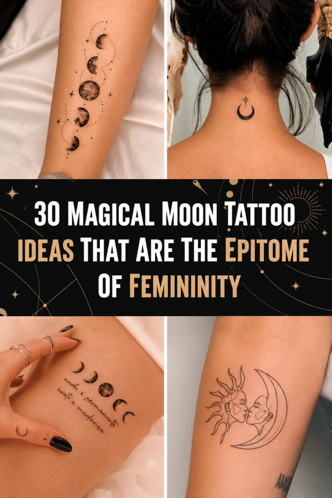 30 Magical Moon Tattoo Ideas for a Feminine Touch